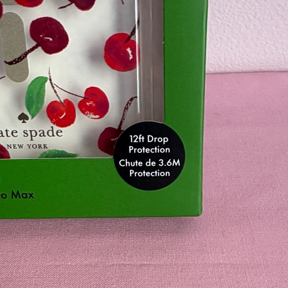 Kate Spade Cherry Design iPhone 16 Pro Max Case NWT - Picture 3 of 5